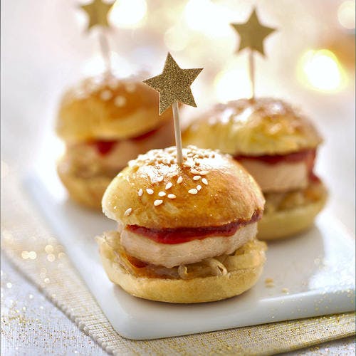 Mini burger au foie gras : recette festive 