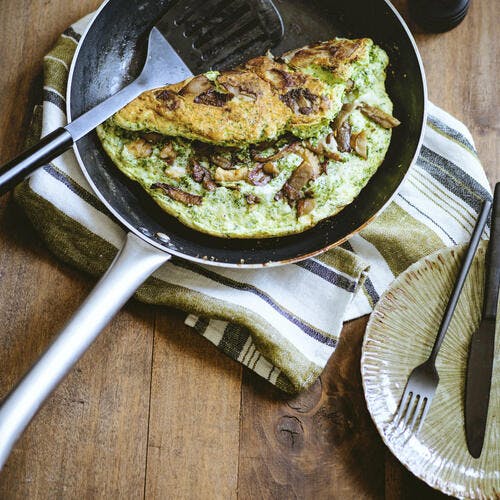 Omelette soufflée : recette aux pleurotes 