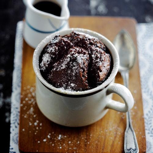Mug cake au chocolat et café 