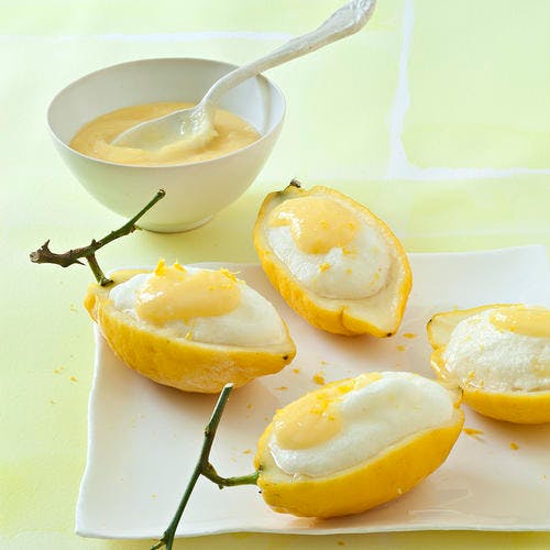 Citrons givrés au lemon curd 