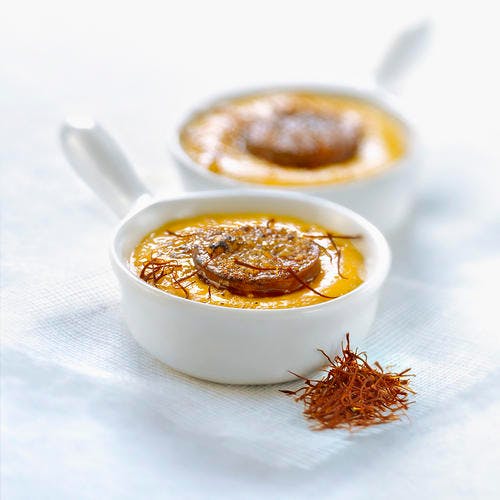 Crème brûlée chorizo-safran 