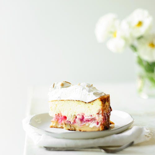 Cheesecake rhubarbe meringué 