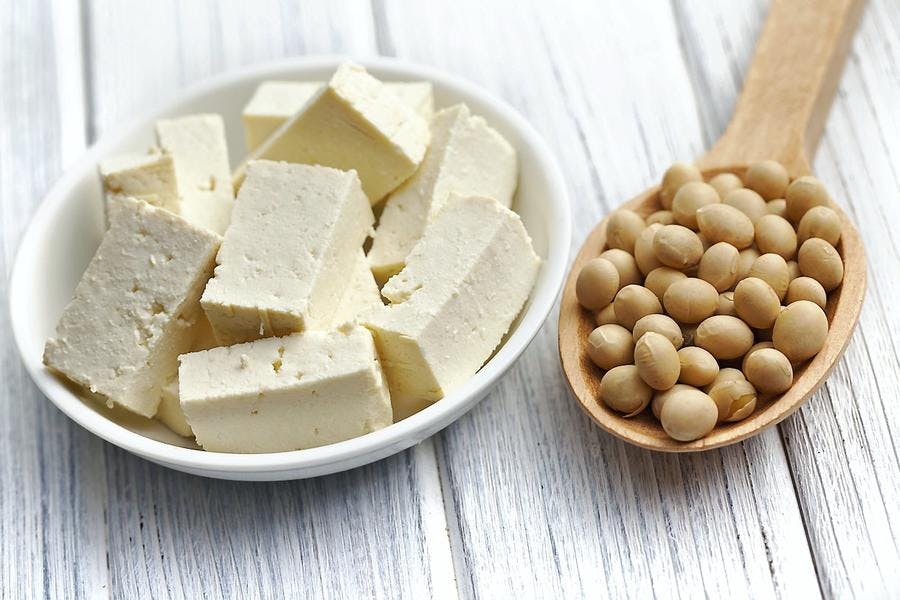 Tofu et graines de soja 