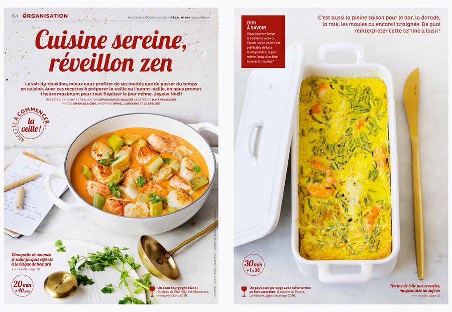 Sortie magazine Régal 104 Cuisine sereine 