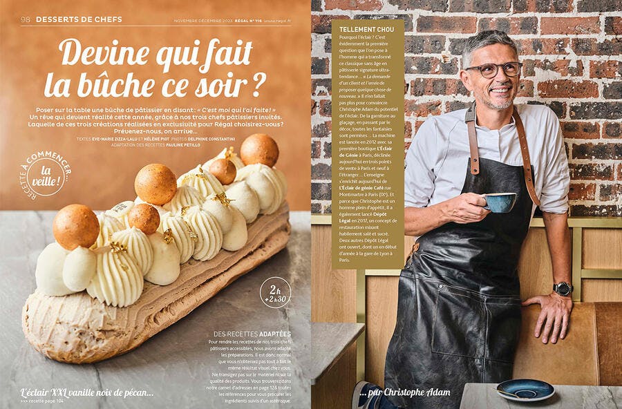 Extrait du magazine n°116 : recettes de bûches de chefs pâtissiers 
