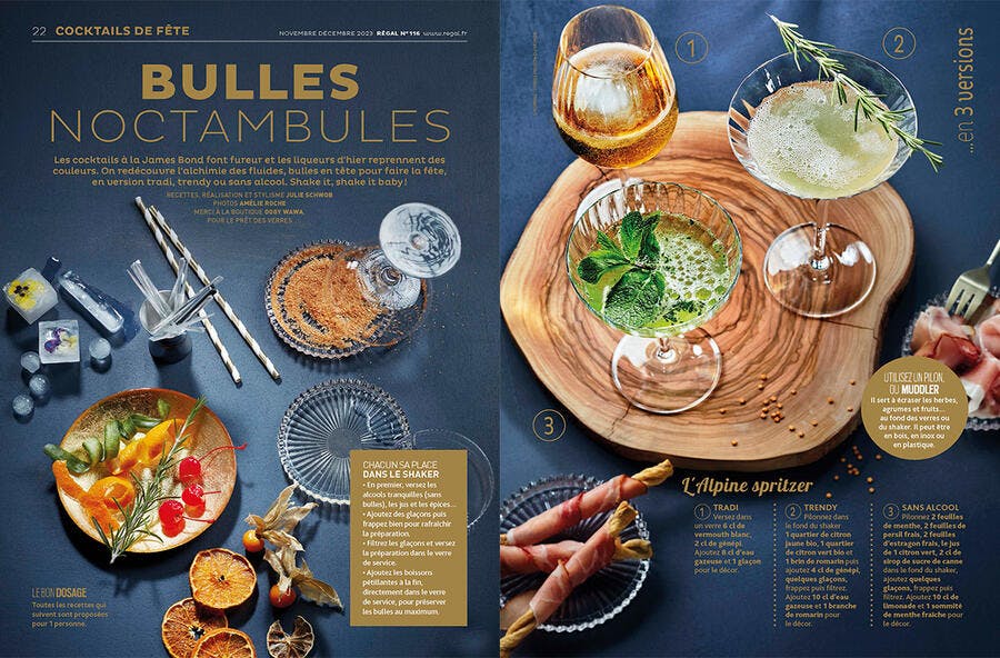 Extrait du magazine n°116 : recettes de cocktails de fête 