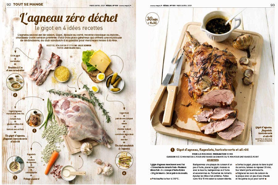Magazine Régal n° 100 / L'agneau zéro déchet 