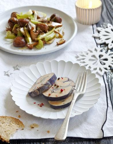 Foie gras au vin chaud, poêlée de légumes d’hiver