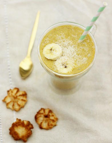 Golden Milk : smoothie banane & curcuma