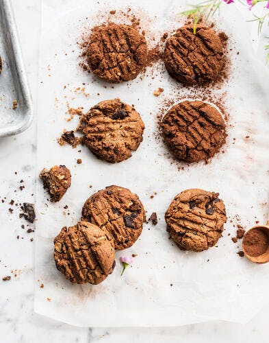 Cookies au chocolat, beurre de cacahuète et avoine