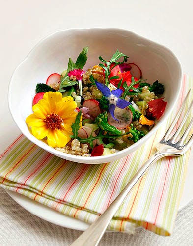 Salade de quinoa aux fleurs