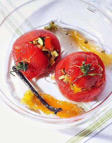 Tomates confites aux légumes