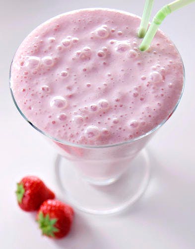 Smoothie fraise-meringue