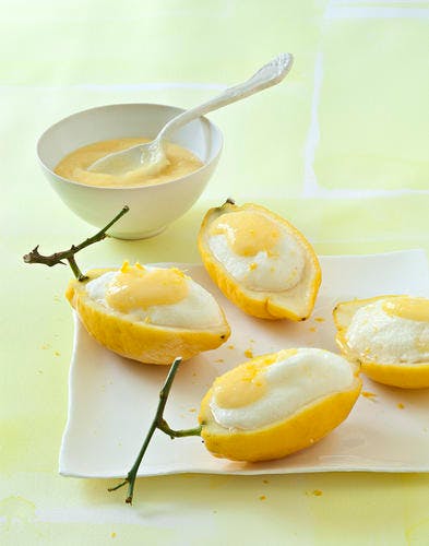 Citrons givrés au lemon curd