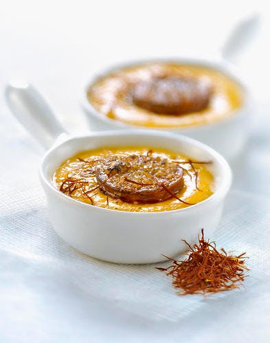 Crème brûlée chorizo-safran
