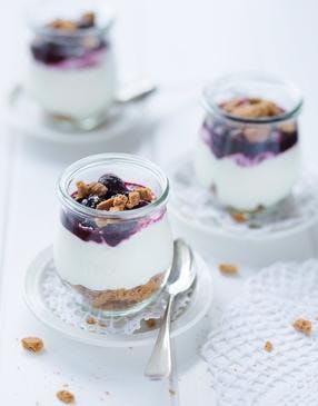 Trifle yaourt, cerises et spéculoos