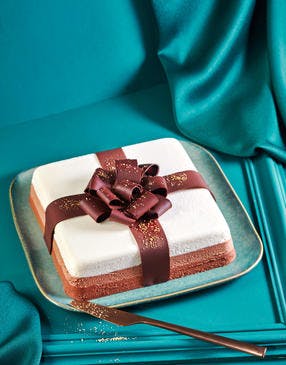 Gâteau ruban 3 chocolats