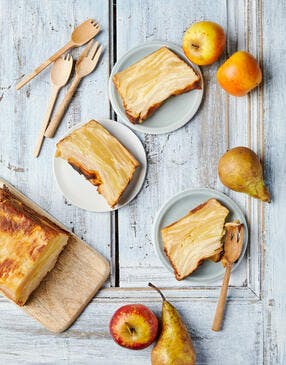 Recette de gâteau invisible moelleux aux pommes et aux poires
