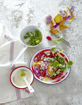 Salade de betteraves, radis et bresaola