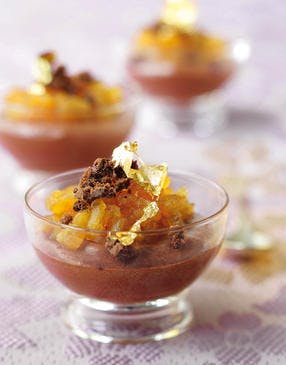Chaud-froid pom-choco façon crumble