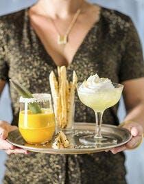 Cocktail ananas-rhum et martini citron meringué