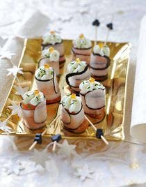 Bouchées de saumon en habits de radis