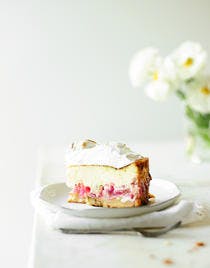 Cheesecake rhubarbe meringué