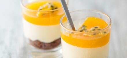 Crème dessert passion mangue