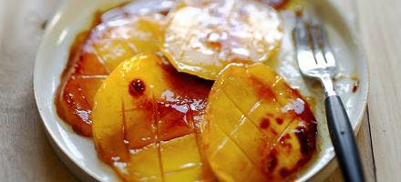 Tranches de mangues caramélisées
