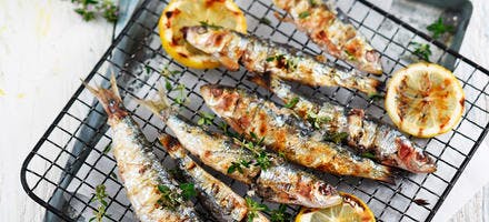 Sardines grillées au thym et au citron 