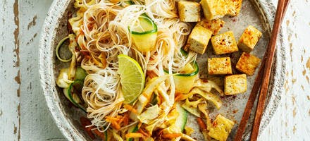 Salade asiatique au tofu grillé 