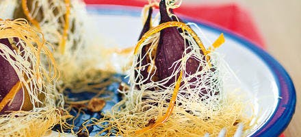 Figues rôties en robe de kadaïf 