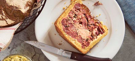 Pâté en croûte de jarret de porc et foie gras