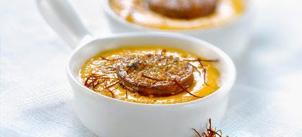Crème brûlée chorizo-safran