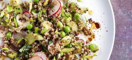 Salade de quinoa aux légumes verts 
