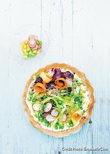 Tarte croustillante aux légumes de printemps