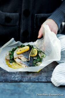 papillote de poisson aux blettes et citron