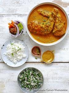 Curry de poulet et riz 