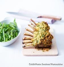 carré d'agneau en croute de persil et moutarde