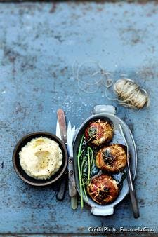 Paupiettes de veau au beurre de sauge, purée de céleri-rave