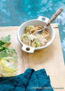 Boulettes de sardines et petits pois