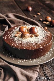 Gâteau à la châtaigne au chocolat et aux amandes