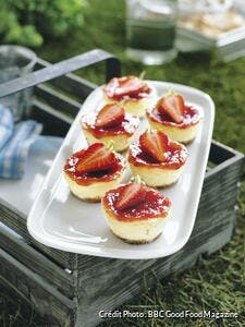 Mini cheesecakes aux fraises