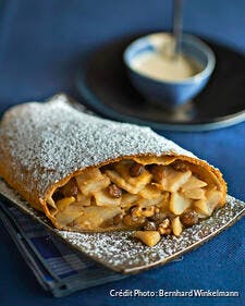 Strudel pommes, poires, et orange