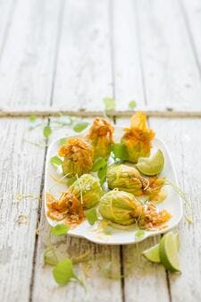 Tempura de fleurs de courgettes