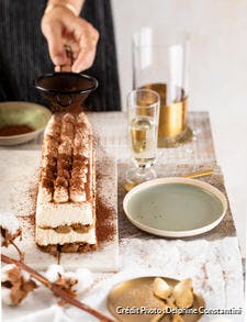 Bûche tiramisu aux spéculoos