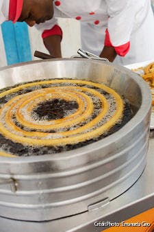 Churros en train de cuire