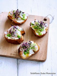 tartine de chèvre frais